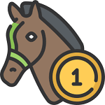 horse with coin