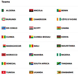 african cup of nations teams