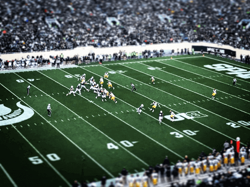 football players on a field