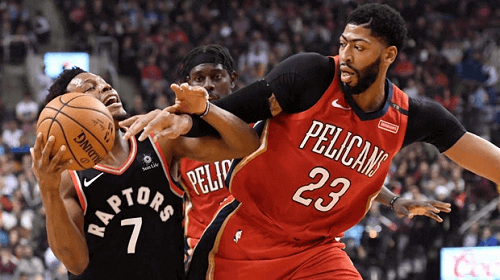 new orleans pelicans at toronto raptors NBA USA